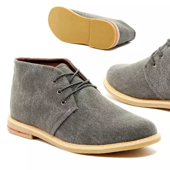 Giraldi NEW 'Danny-4' Chukka Boots Faux Suede NIB Grey Men's 13 - Picture 1 of 16
